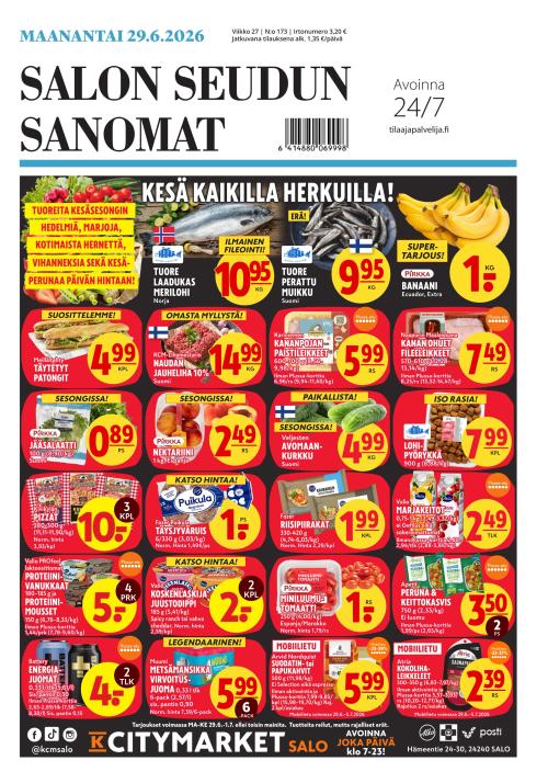 Salon Seudun Sanomat 29.6.2026