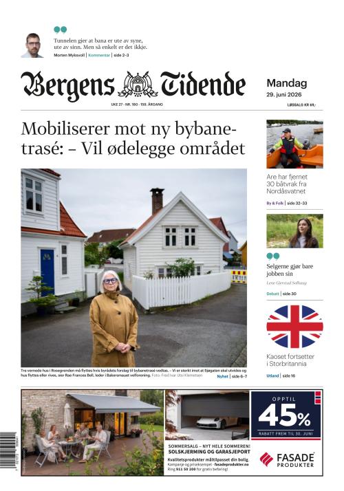 Bergens Tidende 29.6.2026
