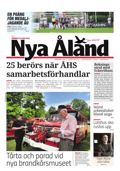 Nya Åland 29.6.2026