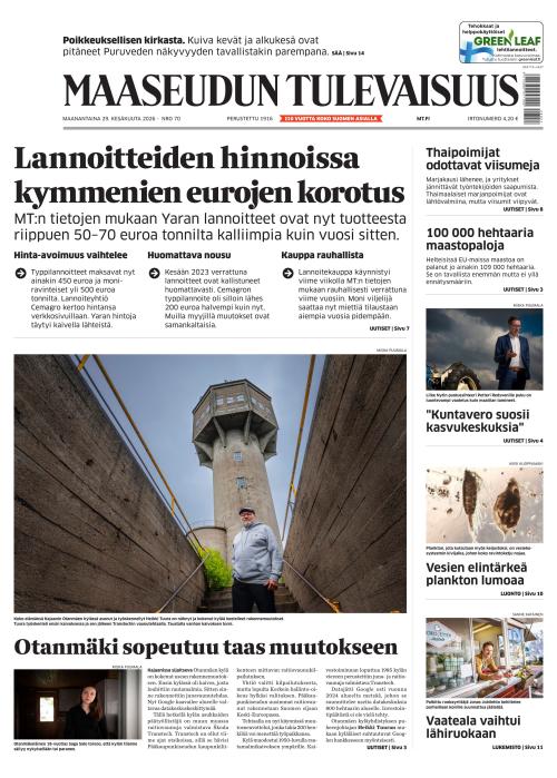 Maaseudun Tulevaisuus 29.6.2026