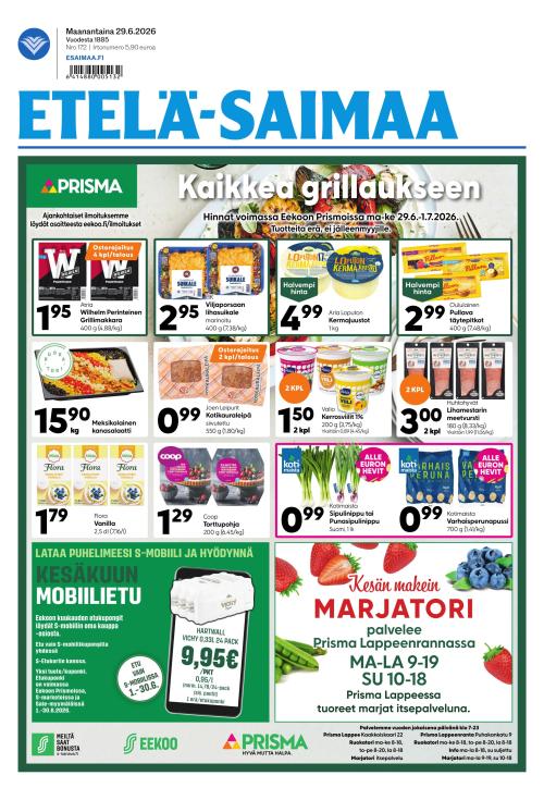 Etelä-Saimaa 29.6.2026