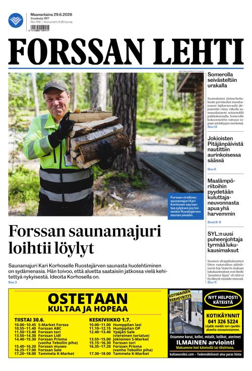 Forssan Lehti 29.6.2026
