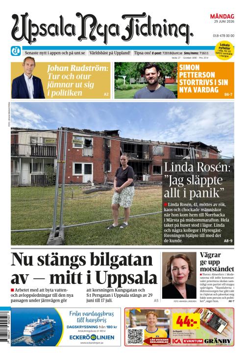 Upsala Nya Tidning 29.6.2026