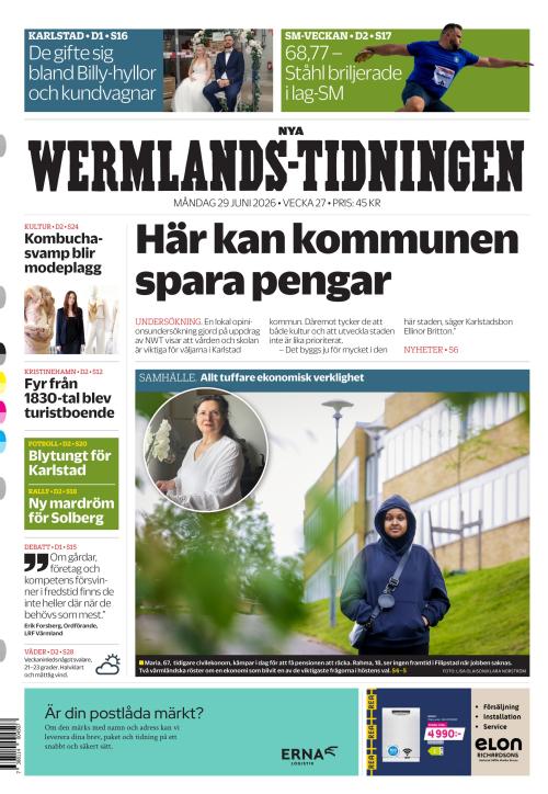 Nya Wermlands-Tidningen 29.6.2026