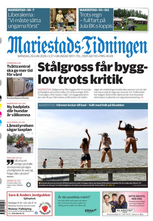 Mariestads-Tidningen 29.6.2026