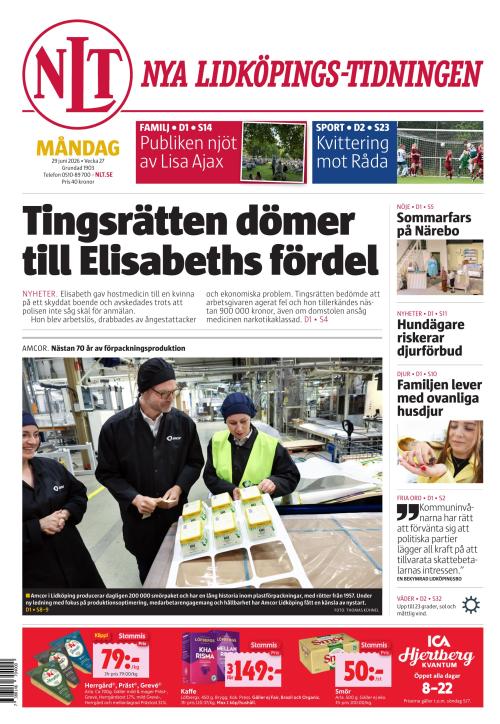 Nya Lidköpings-Tidningen 29.6.2026