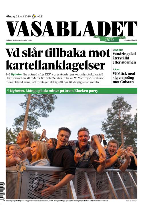 Vasabladet 29.6.2026