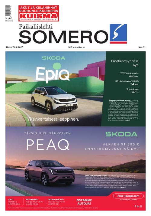 Paikallislehti Somero 30.6.2026