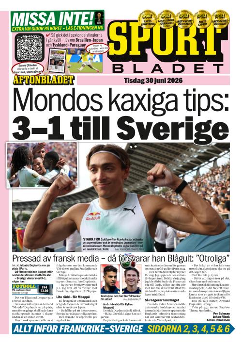 Aftonbladet Sportbladet 30.6.2026