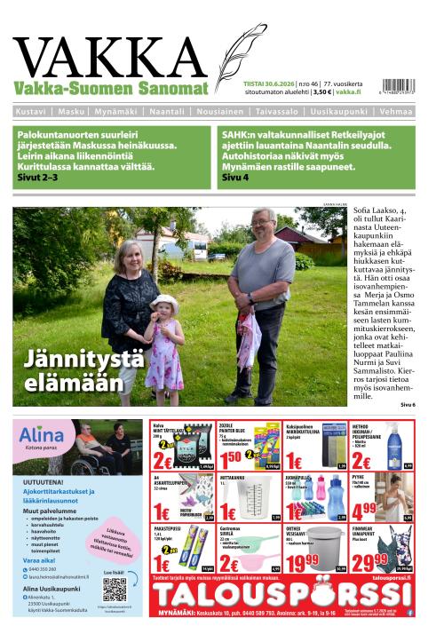 Vakka-Suomen Sanomat 30.6.2026