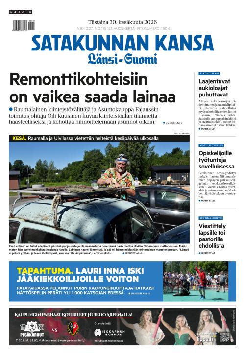 Satakunnan Kansa Länsi-Suomi 30.6.2026