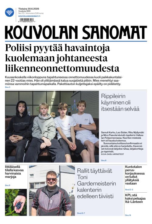 Kouvolan Sanomat 30.6.2026