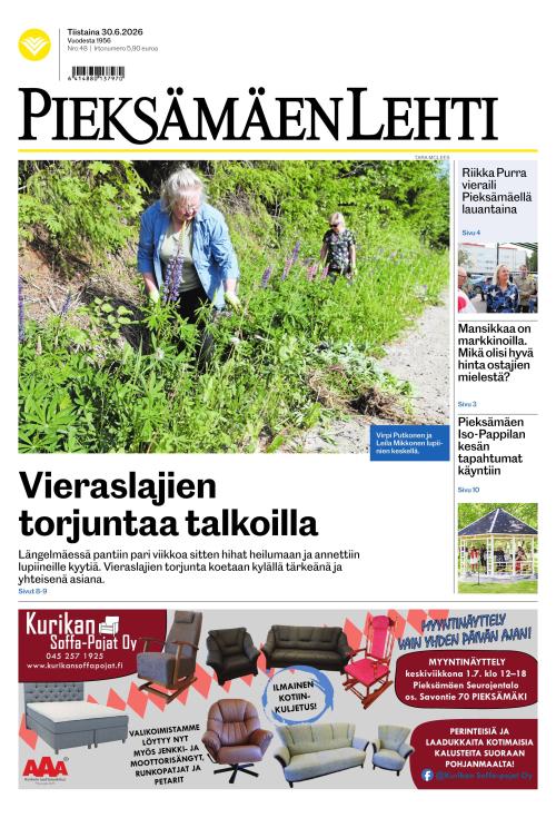 Pieksämäen lehti 30.6.2026