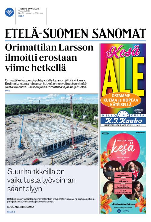 Etelä-Suomen Sanomat 30.6.2026