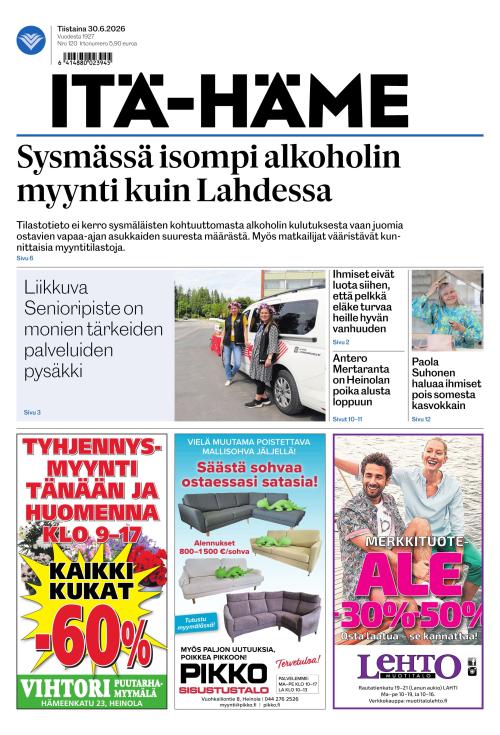 Itä-Häme 30.6.2026