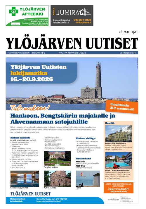 Ylöjärven Uutiset 1.7.2026