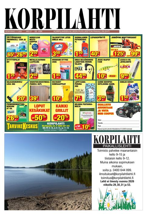 Korpilahti-lehti 1.7.2026