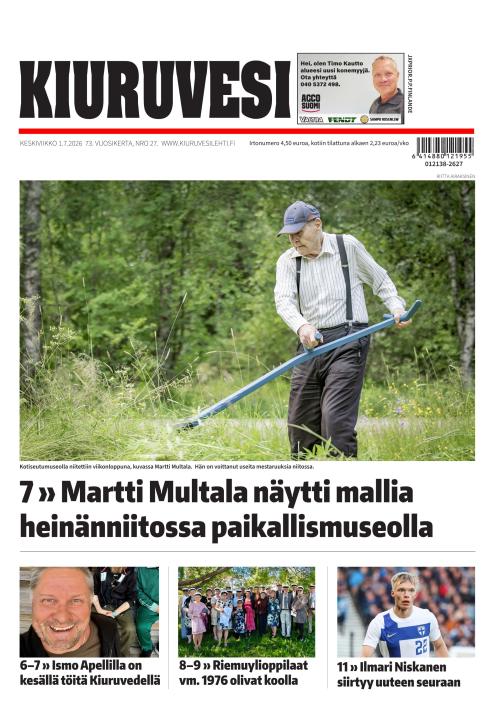 Kiuruvesi-lehti 1.7.2026