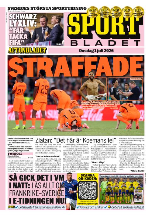 Aftonbladet Sportbladet 1.7.2026