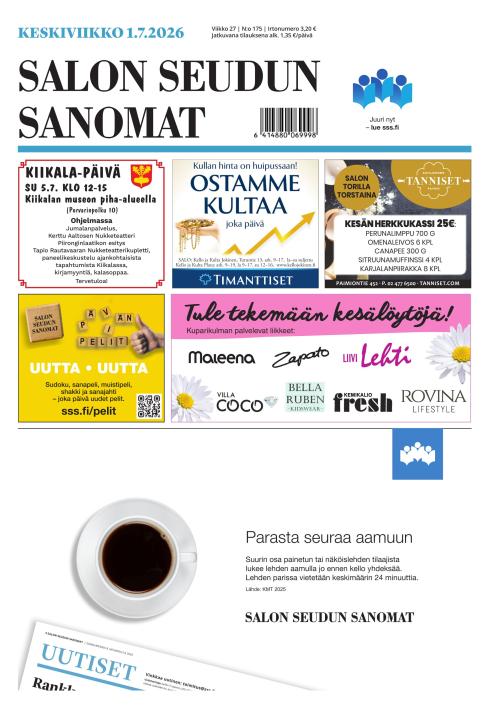 Salon Seudun Sanomat 1.7.2026