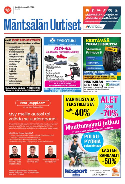 Mäntsälän Uutiset 1.7.2026