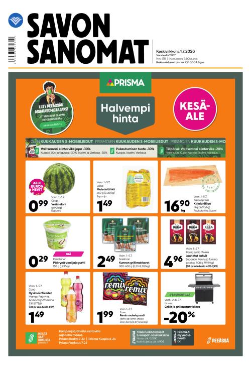 Savon Sanomat 1.7.2026