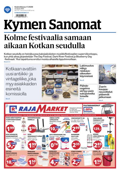 Kymen Sanomat 1.7.2026