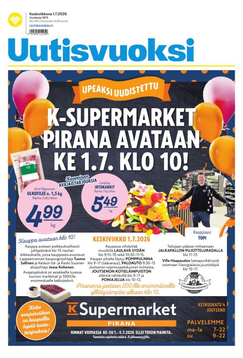 Uutisvuoksi 1.7.2026
