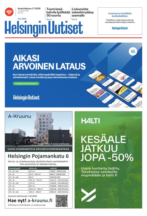 Helsingin Uutiset (Länsi) & Munkin Seutu 1.7.2026