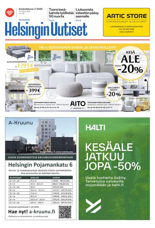 Helsingin Uutiset (Kaakko) & Kallio Lehti 1.7.2026