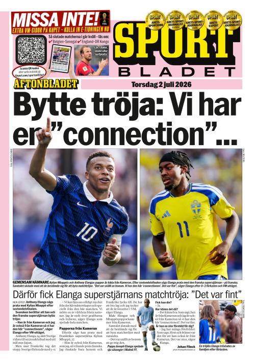 Aftonbladet Sportbladet 2.7.2026