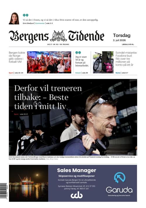 Bergens Tidende 2.7.2026