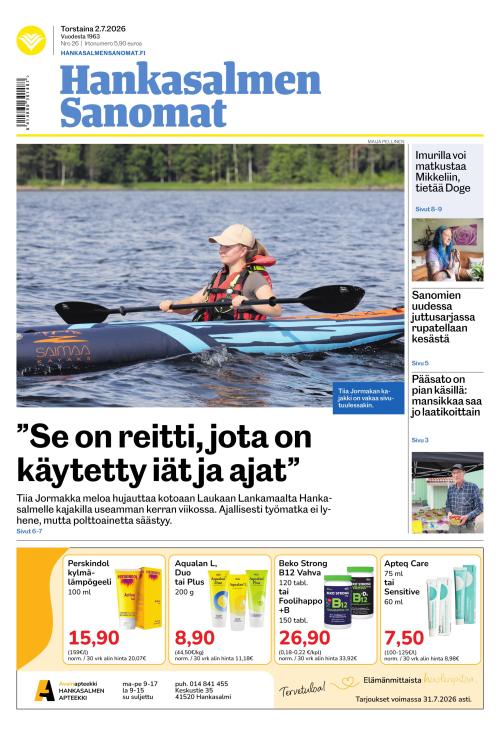 Hankasalmen Sanomat 2.7.2026
