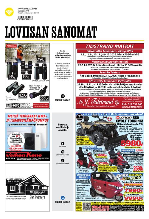 Loviisan Sanomat 2.7.2026