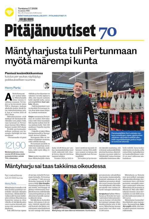 Pitäjänuutiset 2.7.2026