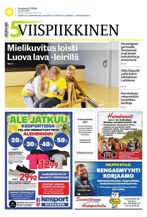 Viispiikkinen 2.7.2026