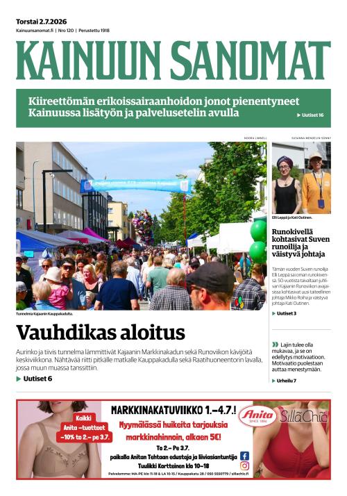 Kainuun Sanomat 2.7.2026