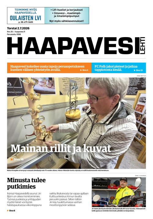 Haapavesi-lehti 2.7.2026