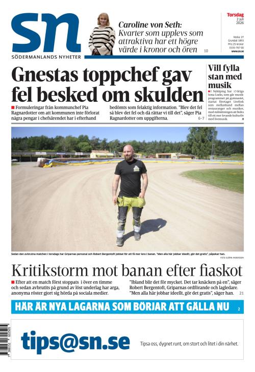 Södermanlands Nyheter 2.7.2026