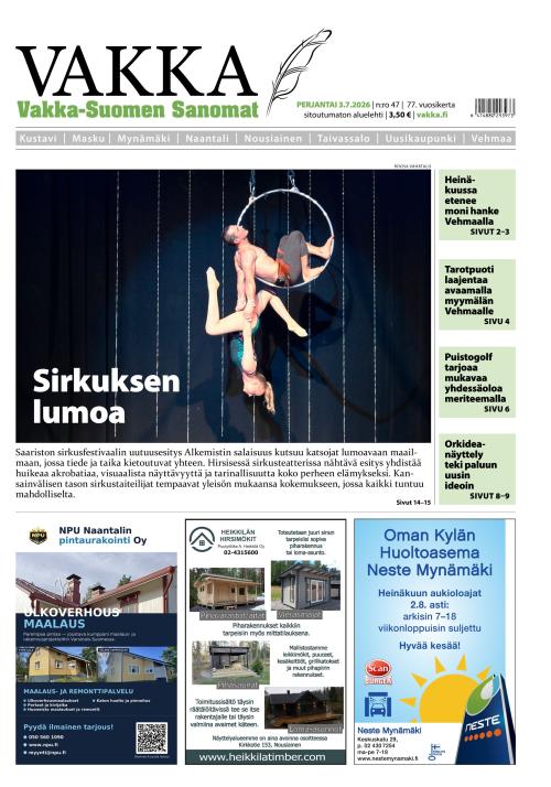 Vakka-Suomen Sanomat 3.7.2026
