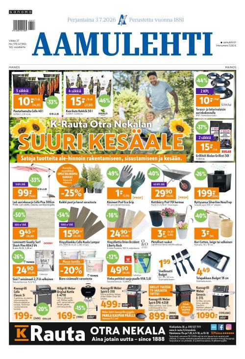 Aamulehti 3.7.2026