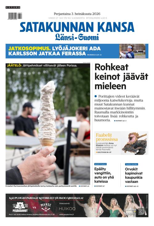 Satakunnan Kansa Länsi-Suomi 3.7.2026
