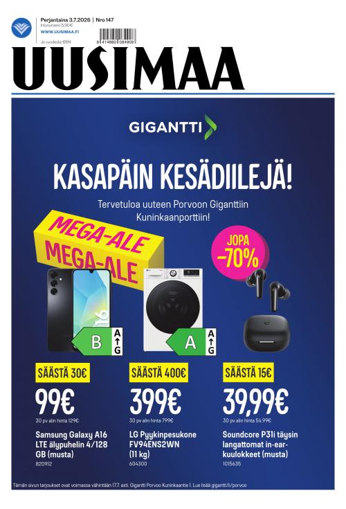 Uusimaa 3.7.2026