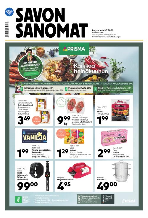 Savon Sanomat 3.7.2026