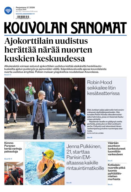 Kouvolan Sanomat 3.7.2026