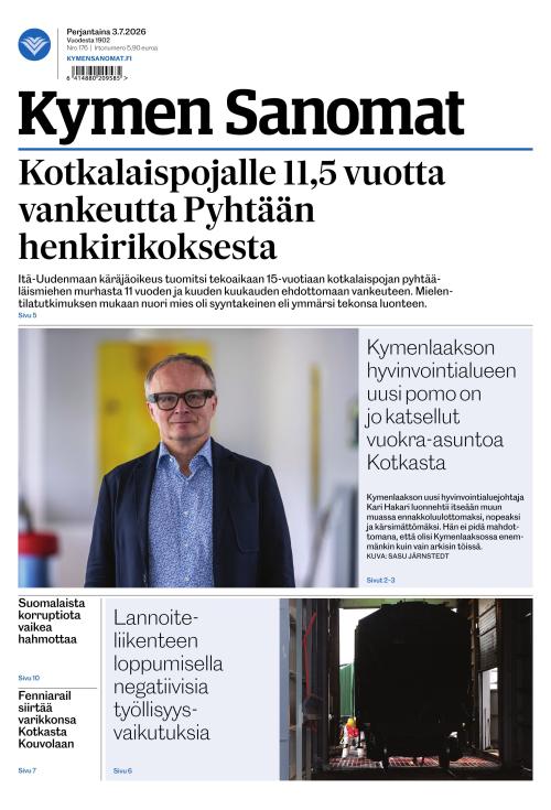 Kymen Sanomat 3.7.2026