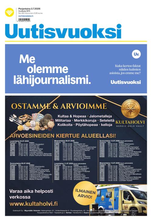 Uutisvuoksi 3.7.2026