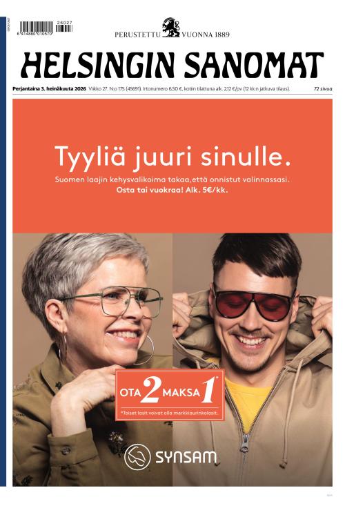 Helsingin Sanomat 3.7.2026