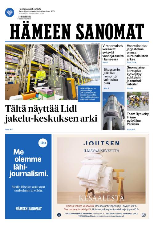 Hämeen Sanomat 3.7.2026