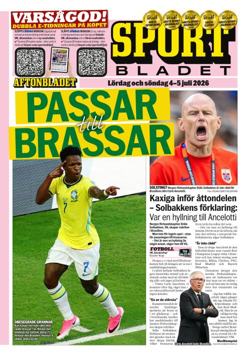 Aftonbladet Sportbladet 4.7.2026